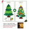 Felt Christmas Tree Set for Toddlers Kids with 3m/9.8ft Led String Light, 3.2ft/98cm Wall Hanging DIY Christmas Tree with 32 Detachable Ornaments for Xmas Home Decoration