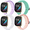 4 Pack Stretchy Bands Compatible with Fitbit Versa 3/Fitbit Versa 4/Fitbit Sense 2/Fitbit Sense Bands Women Men, Adjustable Elastic Breathable Loop Nylon Replacement Straps for Fitbit Sense & Versa 3