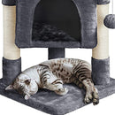 Yaheetech 23.5in Cat Tree Tower, Cat Condo with Sisal-Covered Scratching Posts, Cat House Activity Center Furniture for Kittens, Cats and Pets - Dark Gray