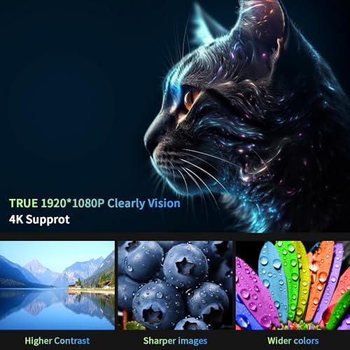 4K Projector WiFi Bluetooth, Portable Smart Projector with Android TV, Native 1080P Home Projector for iPad iPhone Android Laptop PC PS4 DVD Outdoor Movies Gaming