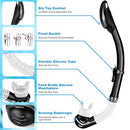 Zeeporte Dive Snorkeling Gear for Adults Kids - Mask Fins Snorkel Set with Panoramic View Snorkel Mask Anti-Fog Anti-Leak, Dry Top Snorkel, Dive Flippers and Gear Bag, Snorkeling Diving Safety Gear