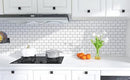 【Hot Selling-Mono White】MORCART Peel and Stick Tile, Superior Stick on Wall Tiles for Kitchen Backsplash (30x30cm, 5 Tiles)