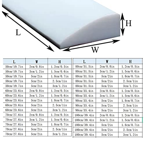 Solid Silicone Indoor Threshold Ramps, Rise Curb Ramp Portable Wheelchair Ramps Kerb Ramp, Portable Free Cut for Sweeping Robot/Bicycles/Disabled Chair,80x2x1.2cm(31.5x0.8x0.5inch)