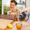 Citrus Juicer, Sunhanny Orange Lemon Manual Hand Squeezer, Anti-Slip Lid Rotation Reamer Lime Press, 17-Ounce Capacity, Transparent Black