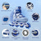 Adjustable Roller Blades, Inline Skates for Girls Kids, Light Up Adult Roller Blades Skates for Boys Girls Children Teens Women Outdoor Indoor (Sky Blue Camo, Medium - Big Kids (1-4 US))