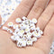 Zsail Letter Beads 1000pcs Acrylic Alphabet Letter Beads A-Z Letter for Jewelry Making (bg White - Gold)