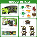 hatisan Dinosaur Truck Toys for Kids 3-5 Years, Tyrannosaurus Transport Car Carrier Truck with 8 Dino Figures (T-rex Dino)