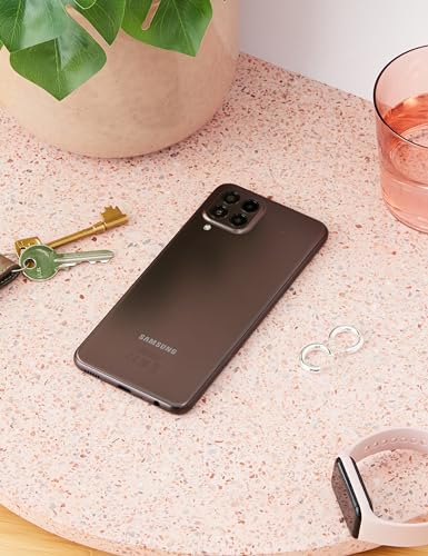 Samsung Galaxy M33 5G, Android Smartphone, 6.6 Inch Infinity-O TFT Display, 5000 mAh Battery, 6 GB RAM 128 GB Memory, Dual SIM, Brown