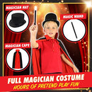 BLOONSY Magic Kit for Kids | Magic Tricks Set for Kids Age 6 8 10 12 | Magician Costume for Pretend Play with Easy to Follow Guide and Video Instructions Included