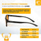 PRiSMA - Freiburg PRO99 99% Blue Light Filter Glasses - Men and Women - for Work PC and TV - Reduce Eye Strain - Sleep Better