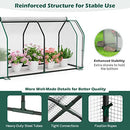 Costway Portable Mini Greenhouse, Plant Greenhouse Tent with Roll-Up Zippered Door, Indoor Outdoor Green Hot House for Backyard, Deck & Patio, Sun Protection, Frost Protection, Dual Using Methods