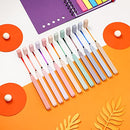 12 Pieces Aesthetic Bible Highlighters and Pens No Bleed with Chisel Tip Pastel Markers Multicolor Kawaii Stationary for Office School Supplies (Cute Style)