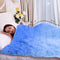 yescool Faux Fur Weighted Blanket 48"x72" 15lbs,Fuzzy Cozy Shaggy Weighted Blanket Queen Size for Adult，Fluffy Sherpa Comfy Heavy Blanket for Women Men,Warm Soft Plush Blue Blanket for Couch Sofa Bed