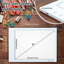 Rechargeable Magnetic A4 LED Light pad, IMAGE Tracing Pad, Ultra-Thin USB Powered with Memory Function Light Box, Great for Diamond Painting, Animation, Tattoo, Sketching and Design (6000K White)