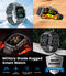 LIGE Smart Watch for Men Answer/Make Calls,400 mAh Outdoor Smart Watches with 100+ Sports Modes Heart Rate/BP/SpO2/Sleep Monitor, 2 Straps,1.96 Newest Men Smartwatch for iOS Android Black
