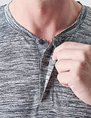 3 Pack: Mens Polo Shirts, Business Casual Golf Henley Work Shirts for Men, Collarless Short Sleeve Stylish Athletic Tshirts, Heather Gray/Navy/Black, 5X-Large