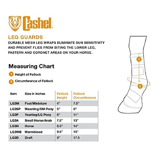 Cashel Crusader Horse Fly Protection Leg Guards, Set of Four, Grey, Horse