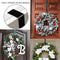 ZningEsxi Over Front Door Wreath Hook Metal Overdoor Wreaths Holder 30cm for Front Door Christmas Halloween Decorative Hanger Back Garland(Black, 1 Pc)