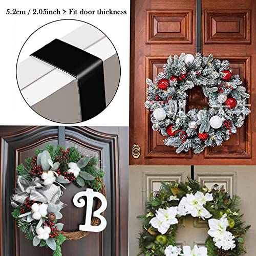 ZningEsxi 30cm Wreath Hanger Front Door Wreath Metal Hook for Christmas Halloween Outdoor Hanging Decoration Over Non Scratch Wall Wreaths(White, 1 Pc)