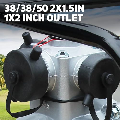 Black Eagle 2" Twin Impeller High Pressure Water Pump - 6.5HP Genuine HONDA GX200 Engine - Heavy-duty Petrol Fire Fighting High Flow Water Transfer Pump with Superior Reliability - 115m Pump Lift