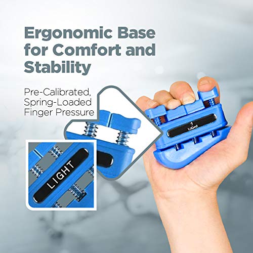 Finger Strengthener (3 Pack) - Guitar Digit Exerciser - Hand Grip Workout Equipment for Musician, Rock Climbing and Therapy - Master Gripper Exercise Tool - Forearm Muscle Strengthening Kit