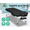 Zenses Massage Table Black 75cm Portable Aluminium, Massages Therapy Bed, Folding Beauty Spa Waxing Tables Headrest 3 Fold Chair Bounes Cover Carry Bag Beds