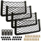 Car Campervan Storage Nets 4pcs, Elastic Mesh Van Net Pocket with Plastic Frame, Suit for Caravan Motorhome Boat Storage Solutions Accessories (Black)