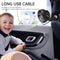 LEMOISTAR Battery Operated USB Baby Car Fan,Electric Cooling Fan with 4 Speed,360 Degree Rotatable Backseat Car Fan,5V Cooling Air Small Personal Fan for Car,Rear Seat Passenger Dog Kids etc