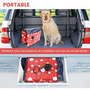 Floofi Dog Pool, Swimming Pool, Small Pool, Hard Plastic Pool, Dog Pools for Large Dogs, Outdoor Pool, Mini Pool, Pet Pool (Red Circle)