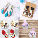 Polymer Clay Cutters, SENHAI 18 Pcs Clay Earring Cutters Different Shape Plastic with Earring Cards, Hooks, Round Circle Shape Cutters Mold for Polymer Clay Jewelry Making