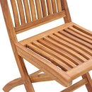 vidaXL Solid Teak Wood Garden Chairs, Set of 2, with Anthracite Cushions and Waterbase Finish