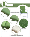 BOSSIMA Indoor Outdoor High Back Chair Cushions Replacement Patio Chair Seat Cushions Set of 4 (Olefin Light Grey)