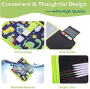 ZCOINS Erasable Doodle Book Set, Children's Educational DIY Portable Graffiti Blackboard Drawing Board, Gifts for 3-8 Years Old Boys Girls (14 Pages+ 12 Pens+ 6 Copy Templates, Dinosaur Style)