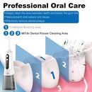 【2023 New Release】MiTdir Water Dental Flosser Oral Irrigator 5 Jet Tips 4 Modes IPX7 Waterproof 300ML Detachable Water Tank Portable Cordless Rechargeable Teeth Cleaner for Home&Travel (White)