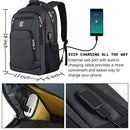 Laptop Backpack,Business Travel Anti Theft Slim Durable Laptops Backpack with USB Charging Port,Water Resistant College School Computer Bag for Women & Men Fits 15.6 Inch Laptop and Notebook - Black