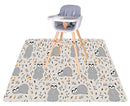 BABYBOET Splat Mat for Baby – Under High Chair Floor Mat Protects Wood, Vinyl and Carpet from Spills – Waterproof Triple Layer Baby Mat with Anti-Skid Backing Deters Bunching and Sliding (51” x 51”)