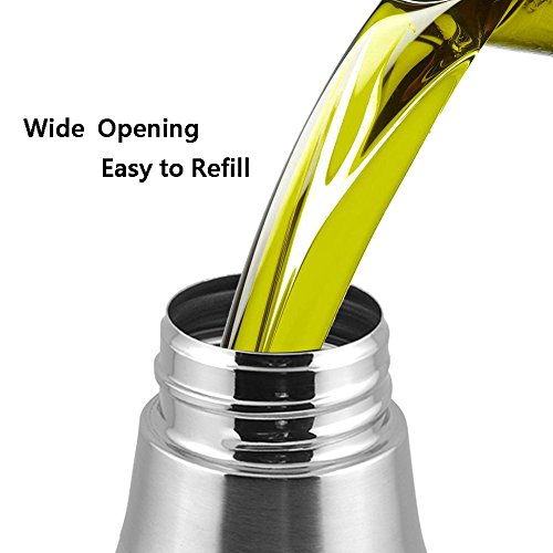 Flyboo Olive Oil Dispenser 34oz Oil Bottle Stainless Steel Leak Proof Olive Oil Decanter for Kitchen