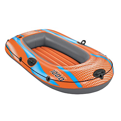 Bestway Inflatable Boat, Kondor Elite 1000, One-Man Raft with Heavy Duty Handles and Interlocking Valves Hand Pump, 5’4” x 38” / 1.62m x 96m