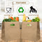 Packware Kraft Paper Tote Bags - Die Cut Handles, Flexicore Materials, Rectangular Shape, Disposable Party Favor, Grocery, Shopping & Food Carry Bags for Home & Commercial Uses - Brown (Pack of 100)