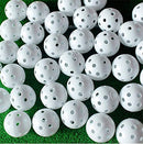 100 Pack White Plastic Golf Training Balls,Airflow Hollow 42mm Golf Balls for Driving Range，Training Golf Balls for Swing Practice