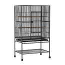 i.Pet Bird Cage 83 x 50 x 138cm Large Guinea Pig Pet Birds Parrot Ferret Cages Aviary Budgie Finch Canary Stand Toys,Black 2 Perch with Wheel + Slide-Out Removable Tray