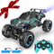 Ufanore RC Cars Remote Control Car 1:16 Off Road Monster Truck, 2.4GHz All Terrain Monster Truck with Rear Fog Stream, 4WD Rock Crawler with LED Lights, Toy Vehicle for Boys Girls Gifts