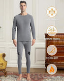 Runhit Thermal Underwear for Men Base Layer Long Underwear Cold Weather Fleece Lined Mens Long John Winter Pants and Shirts Thermal Set XXL Grey