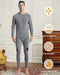 Runhit Thermal Underwear for Men Base Layer Long Underwear Cold Weather Fleece Lined Mens Long John Winter Pants and Shirts Thermal Set XXL Grey