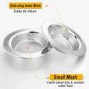 Luxerlife Upgraded Version Kitchen Sink Strainer, Stainless Steel Sink Strainer, Large Wide Rim 4.3" Diameter Sink Stopper (2-Pack)