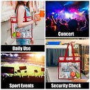 DAWNTREES 2 PCS Clear Tote bags Stadium Approved,32cm*32cm*3cm,Zipper Closure Crossbody Messenger Shoulder Bag with Adjustable Strap,for Concerts, Sporting Events, School, Gym