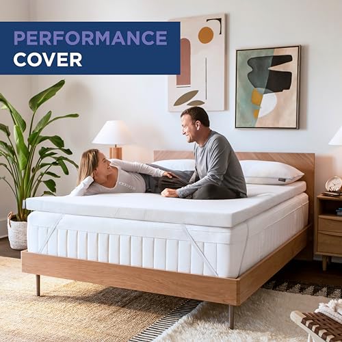 TEMPUR-PEDIC 11284130 Supreme 3-Inch Premium Foam Mattress Topper, Adaptable Personalized Comfort, Pressure Relieving, Assembled in The USA, Full, White, Double