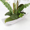 Briful White Orchid Artificial Flowers in Ceramic Pot Fake Orchid White Silk Phalaenopsis Flower Arrangement Artificial Orchid Plant Indoor for Home Office Kitchen Bedroom Wedding Decor