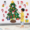 Felt Christmas Tree, New Year Wall Hanging Decorations, Home Door Wall Christmas Decoration, DIY Felt Christmas Tree with 26 Pieces Removable Ornaments