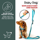 Dazy Dog Waterproof Dog Leash - Adjustable TPU Dog Lead with Reinforced Stitching - Durable Long Dog Lead for Small, Medium and Large Dogs. Long Leash Great for Training (Small/Medium, Teal)